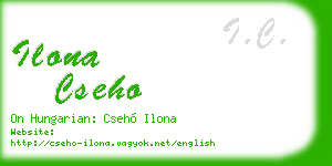 ilona cseho business card